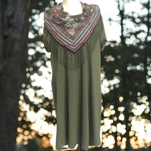World Unity Dress With Floral Scarf Size XL